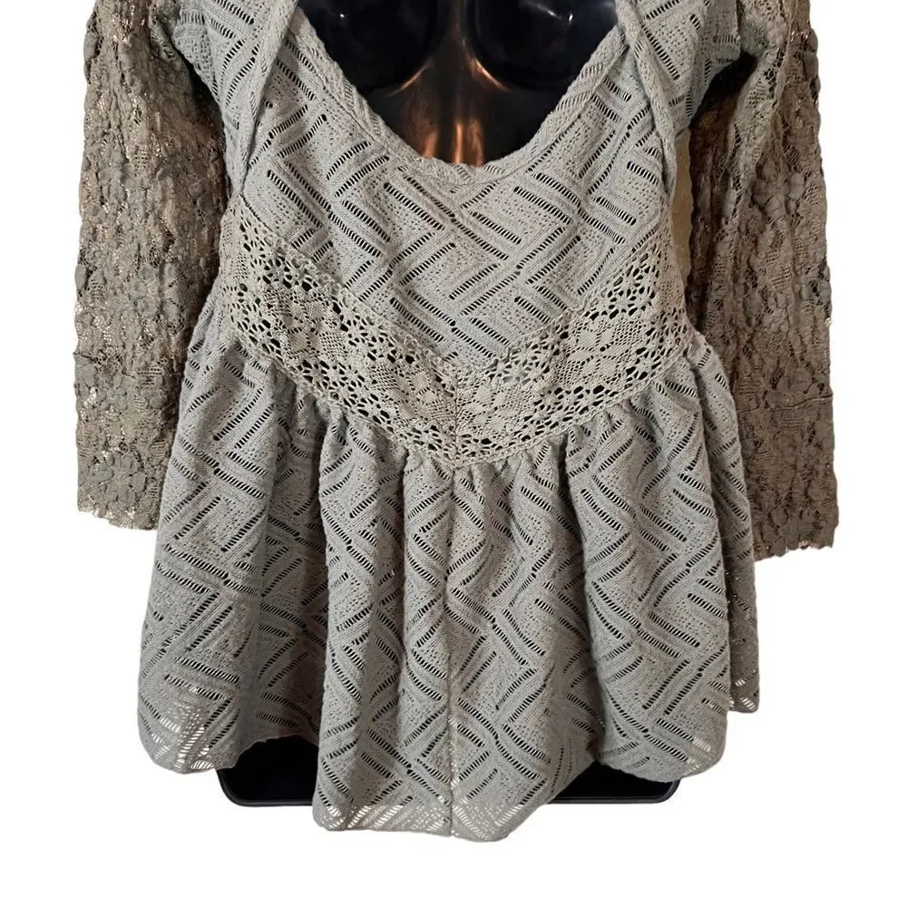 Free People Gracie Lace Crochet Babydoll…